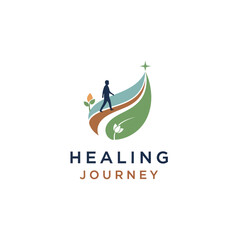 Fototapeta premium Healing Journey Logo Symbolizing Growth and Faith.