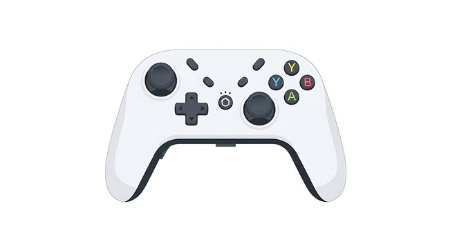 White xbox wireless controller with black accents and stand
