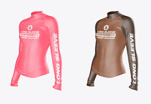 Long Sleeve Compression Shirt Mockup