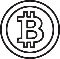 Obraz premium Bitcoin cryptocurrency logo icon symbol
