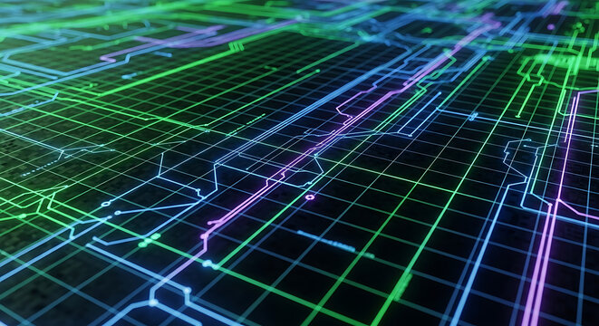 Abstract digital technology background with binary code
