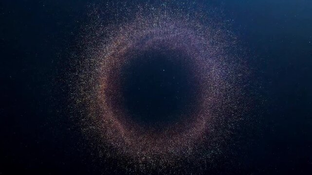 4K High-Resolution Cinematic Video of a Rhythmic Circular Dust Pulse in Deep Space