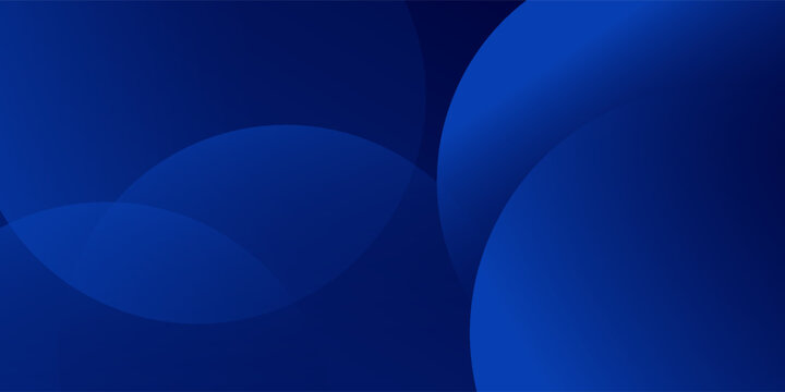 Abstract Dark Blue Gradient Background with Transparent Layered Circles. Minimalist Modern Geometric Design for Corporate Presentation, Annual Report Cover, Elegant Business Card, and Website Header.