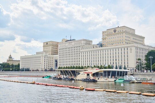 Moscow, Russia. - June 28, 2025: Ministry of Defense, administrative building in Moscow