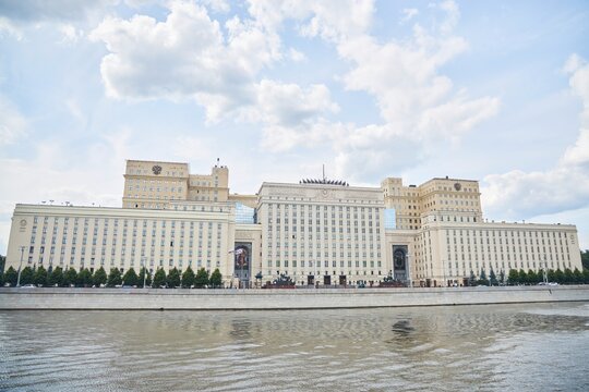 Moscow, Russia. - June 28, 2025: Ministry of Defense, administrative building in Moscow