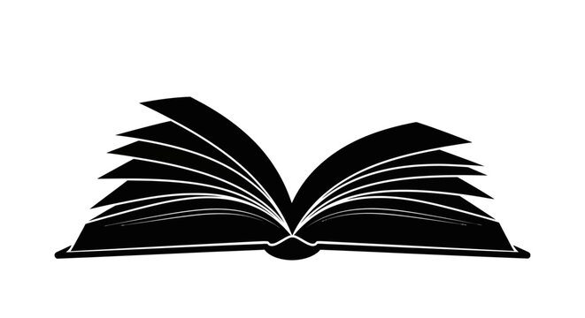 Open Book with Pages Turning.