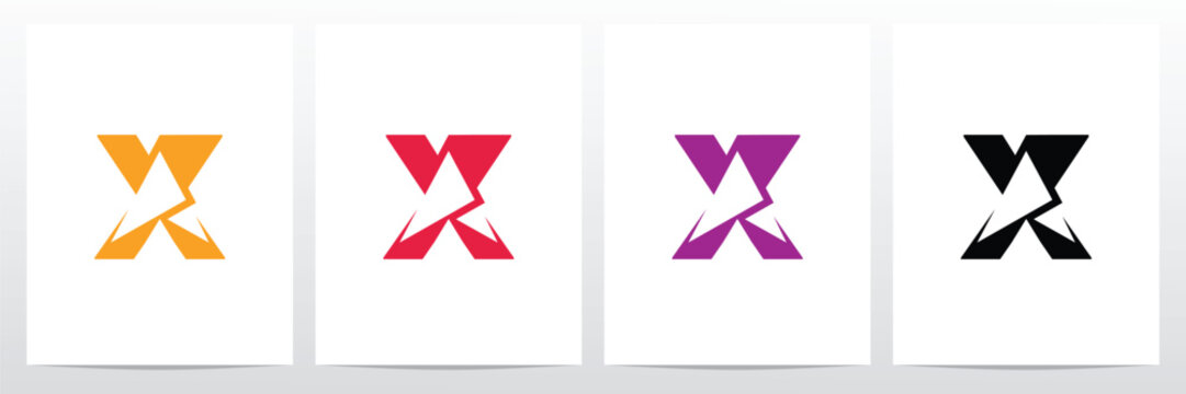Simple Letter Initial XA Logo Design