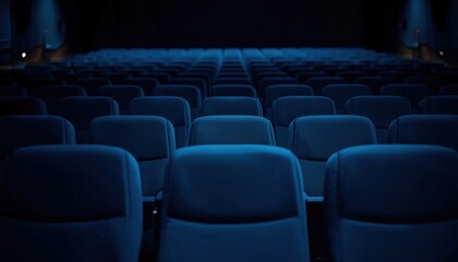Fototapeta premium Upholstered chairs in the cinema or theater