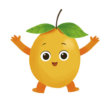 cute PNG character sticker of a happy lemon with its mouth open