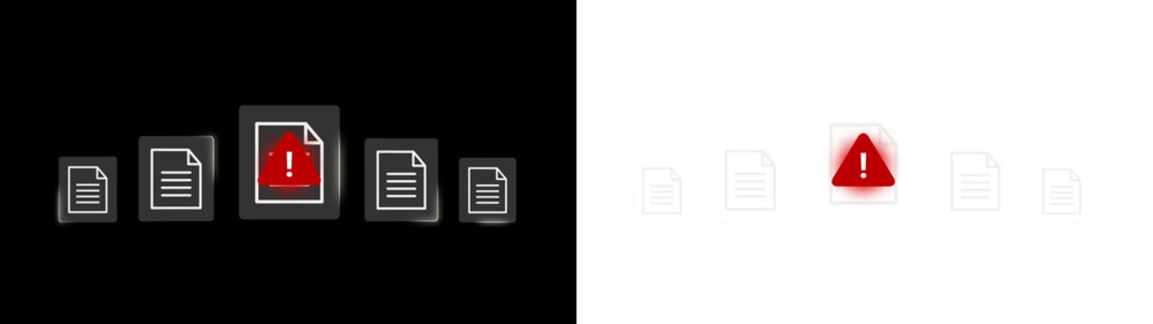 Businessman Using Laptop with Data Information Privacy and Document Management Hacking and Spam Warning Symbol. Cyber Attack Network, Virus, Spyware, Cyber Security and Cybercrime