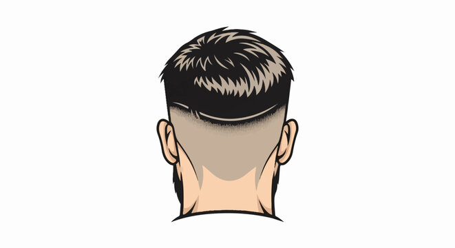 Back of a person's head with a fade haircut