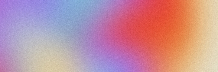 Fototapeta premium Colorful Abstract Banner Gradient Background with Grainy Texture. Subtle Blurred Glow Light Holographic Motion with Noise. Blank, Backdrop, Wallpaper.