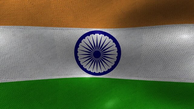 India Indian Flag Textured Background Waving