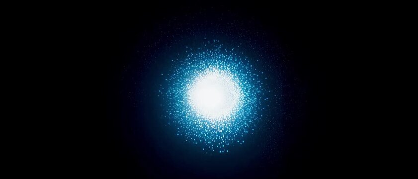 High-Resolution Motion Graphics Featuring a Radiant Stardust Blast and Energy Center