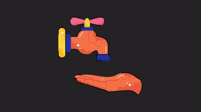 Wudhu  Motion Graphic Rendering with Transparent Alpha Channel