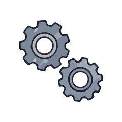 Fototapeta premium Gears Interlocking Icon