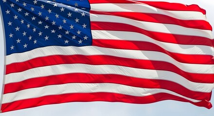 Obraz premium Usa flag day celebration american flag waving high