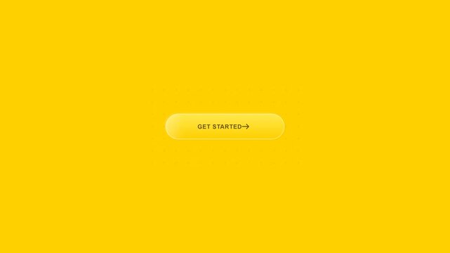 Get Started Call to Action Button with Glow Effect Minimal UI Design on Yellow Background Modern Interface