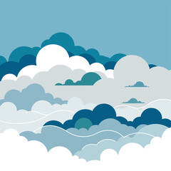 Fototapeta premium A serene cloudy sky background with soft blue and white hues, ideal for use in digital design, presentations, or as a wallpaper.