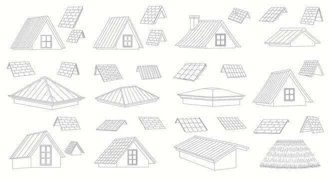 Roofing Styles Collection: Diverse Architectural Roof Designs and Materials