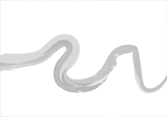 Obraz premium Abstract grey brush stroke on white background, modern art, hand drawn, organic shape