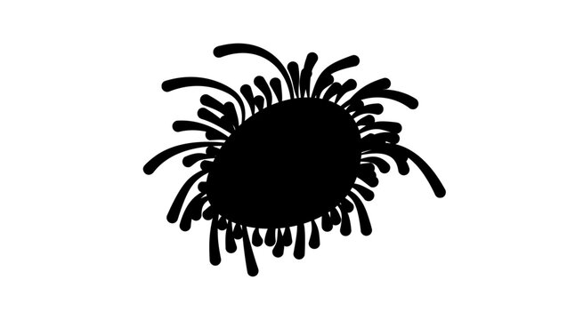 ink blot, black isolated silhouette