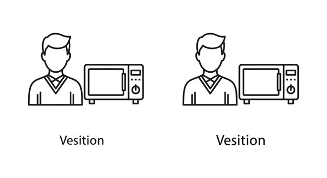 Vesition people using microwaves Vector