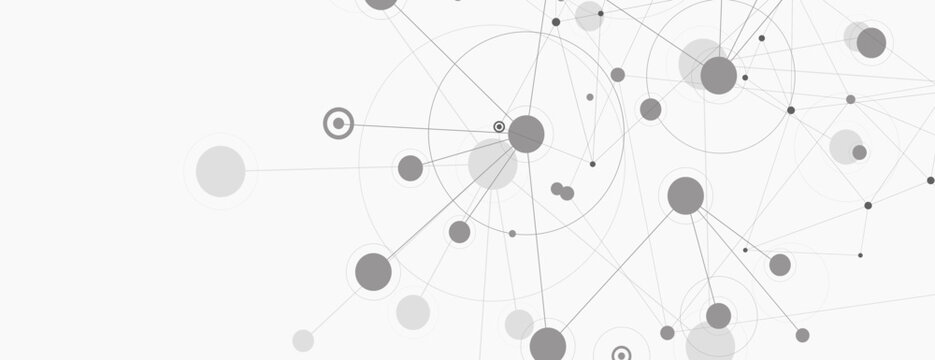 Abstract Vector Illustration With Network Nodes