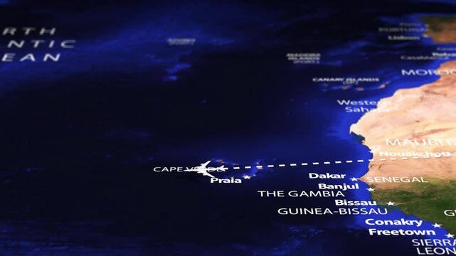 Flight From New Delhi INDIA to Panama City Panama with flag pins