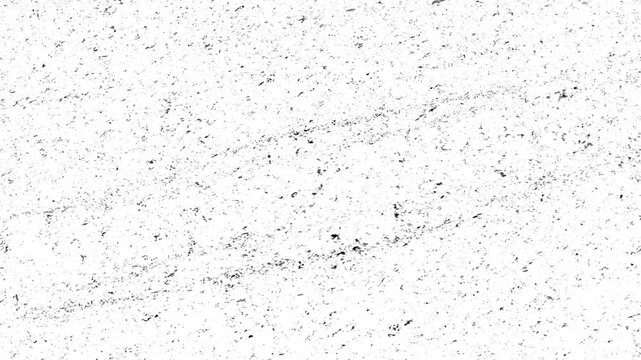 Dynamic black noise and dust specs flickering on a white background, creating a realistic old film or grungy effect.