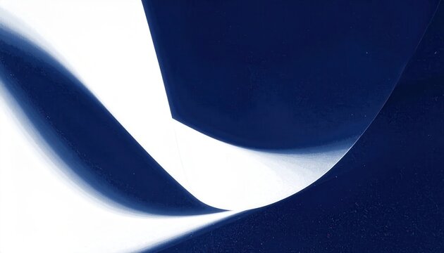 Composition graphique abstraite pr&eacute;sentant des formes fluides bleu fonc&eacute; et blanches contrast&eacute;es, parfaite pour un arri&egrave;re-plan artistique et chic.