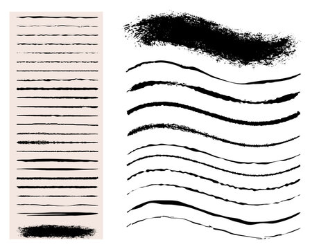Hand Drawn Vector Brushes Pack - Ink, Charcoal, Grunge for Adobe Illustrator