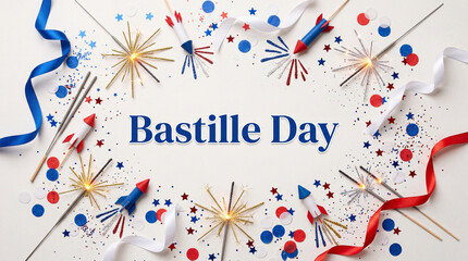 Obraz premium Festive Bastille Day spread sparkling with patriotic colors and vibrant celebratory elements honoring France's rich history