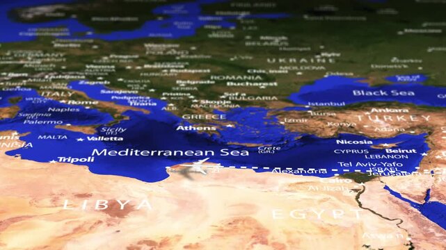 Flight From New Delhi INDIA to Rabat MOROCCO with flag pins