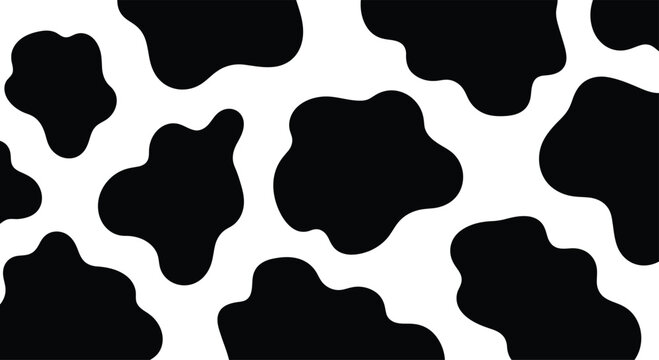 Black and white cow print pattern