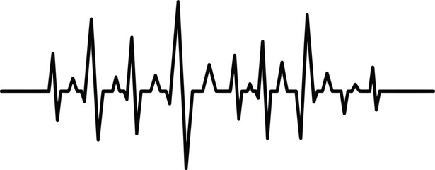 Obraz premium Ecg heartbeat pattern illustration