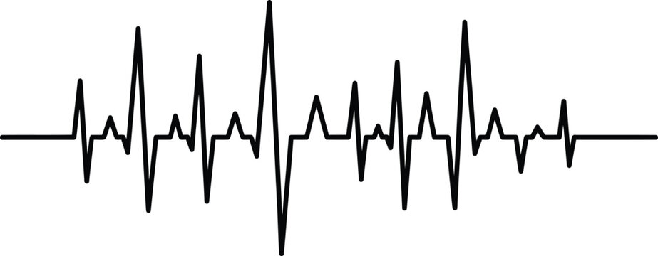 Ecg heartbeat pattern illustration