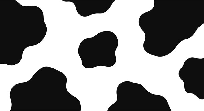 Black and white cow print pattern