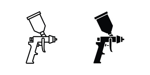 Fototapeta premium Comparison of a standard spray gun and a high-visibility spray gun design