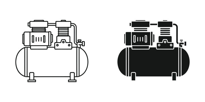 Comparison of single and dual piston air compressors with tanks