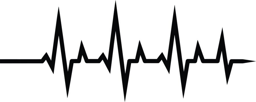 Ecg heartbeat pattern illustration