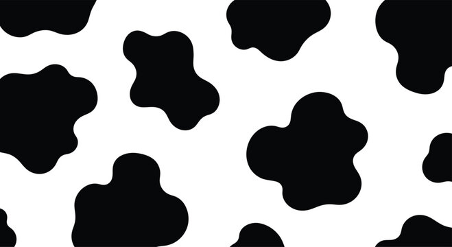 Black and white cow print pattern