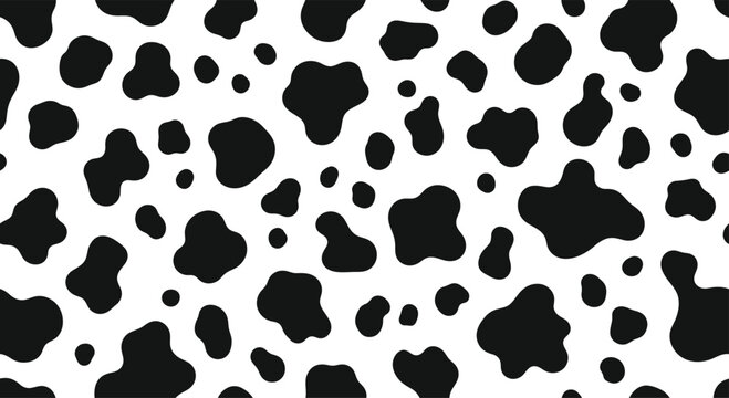 Black and white cow print pattern