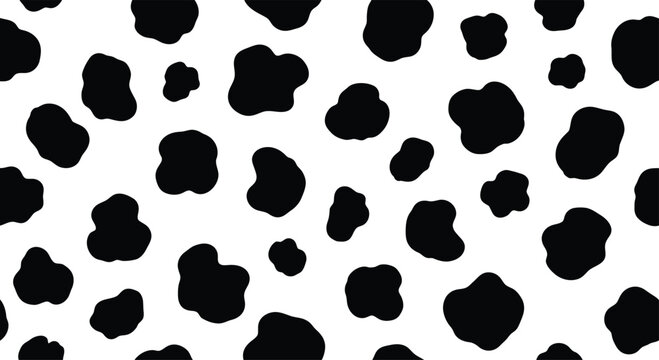 Black and white leopard print pattern on white background