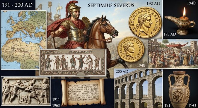 Ancient Roman Empire Historical Artifacts.
