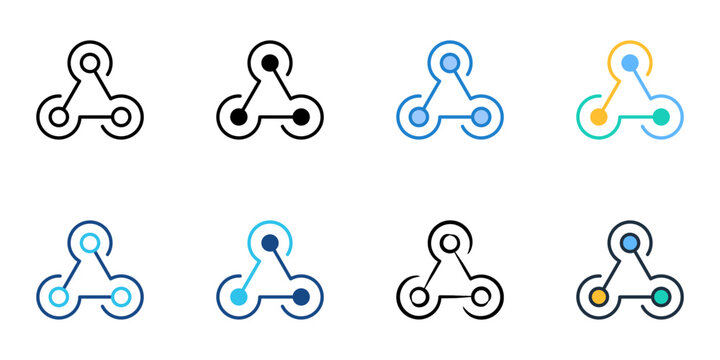 Webhook icons set multiple style collection. Editable stroke 
