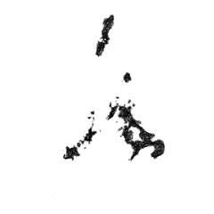 Obraz premium Sketch Nagasaki outline map design