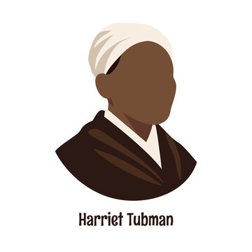 Harriet Tubman Flat Vector Portrait &ndash; Abolitionist and Freedom Fighter Illustration