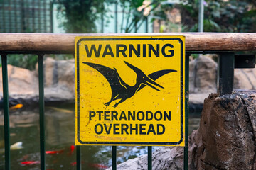 Pteranodon Overhead Warning Sign © chrisdorney