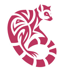 vector illustration of a cartoon lemur © vandiyan